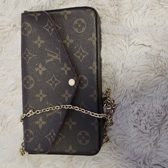 Louis Vuitton Félicie Pochette Monogram Wallet On Chain - Picture 2 of 7